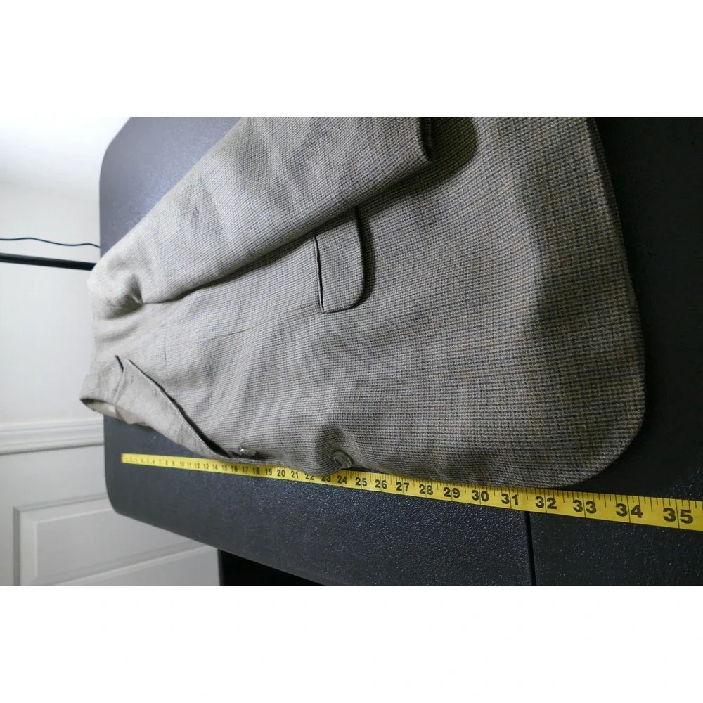 VTG Mens Ivy Style Hopsack Lambswool Sport Coat Size 46L Casual Preppy Academia